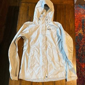 Women’s small REI RAIN JACKET COAT Grey gray
